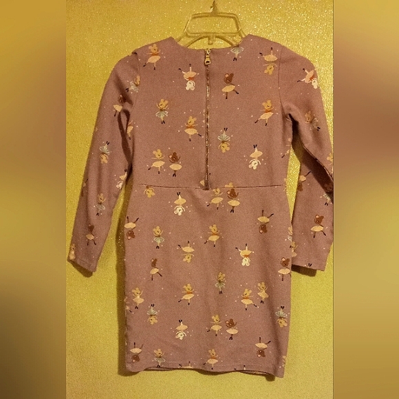 Girl's H&M ballet mouse long-sleeved dress with pockets sz. 8-10 year old. - Picture 2 of 5